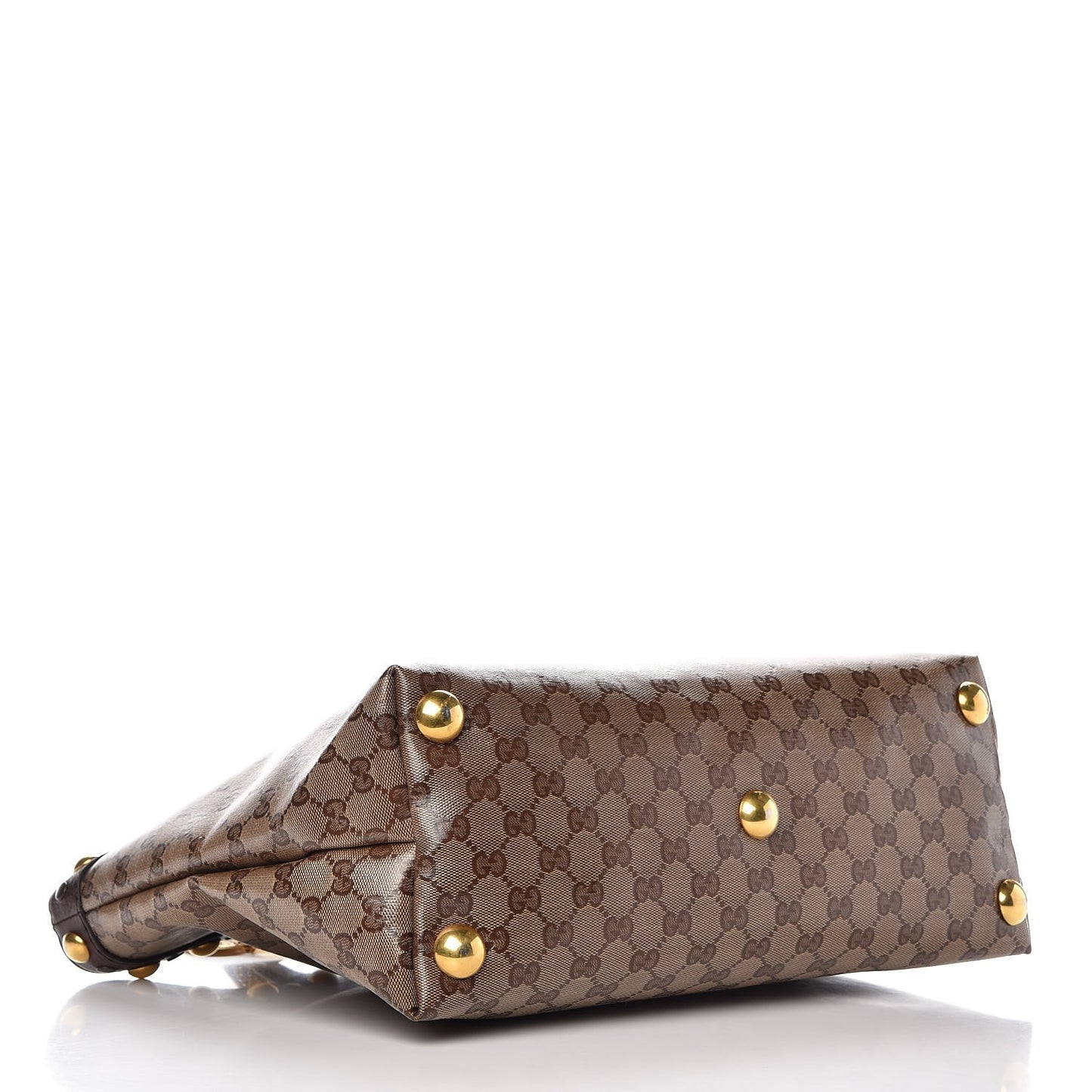 Crystal Monogram Medium Babouska Shopping Tote Dark Brown