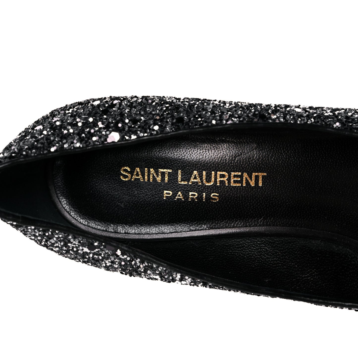 Charlotte Glitter Point-toe Kitten-Heel Pumps 36 Black
