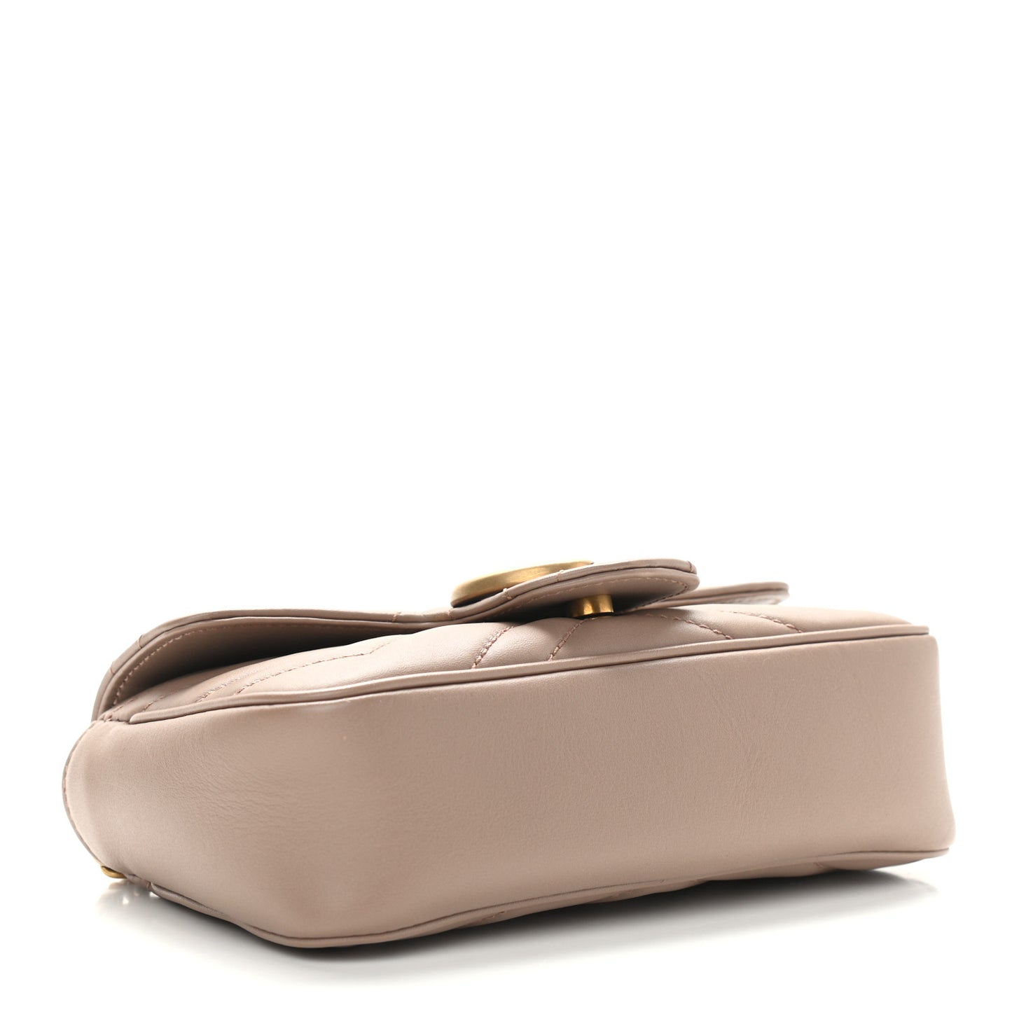 Calfskin Matelasse Super Mini GG Marmont Shoulder Bag Porcelain Rose