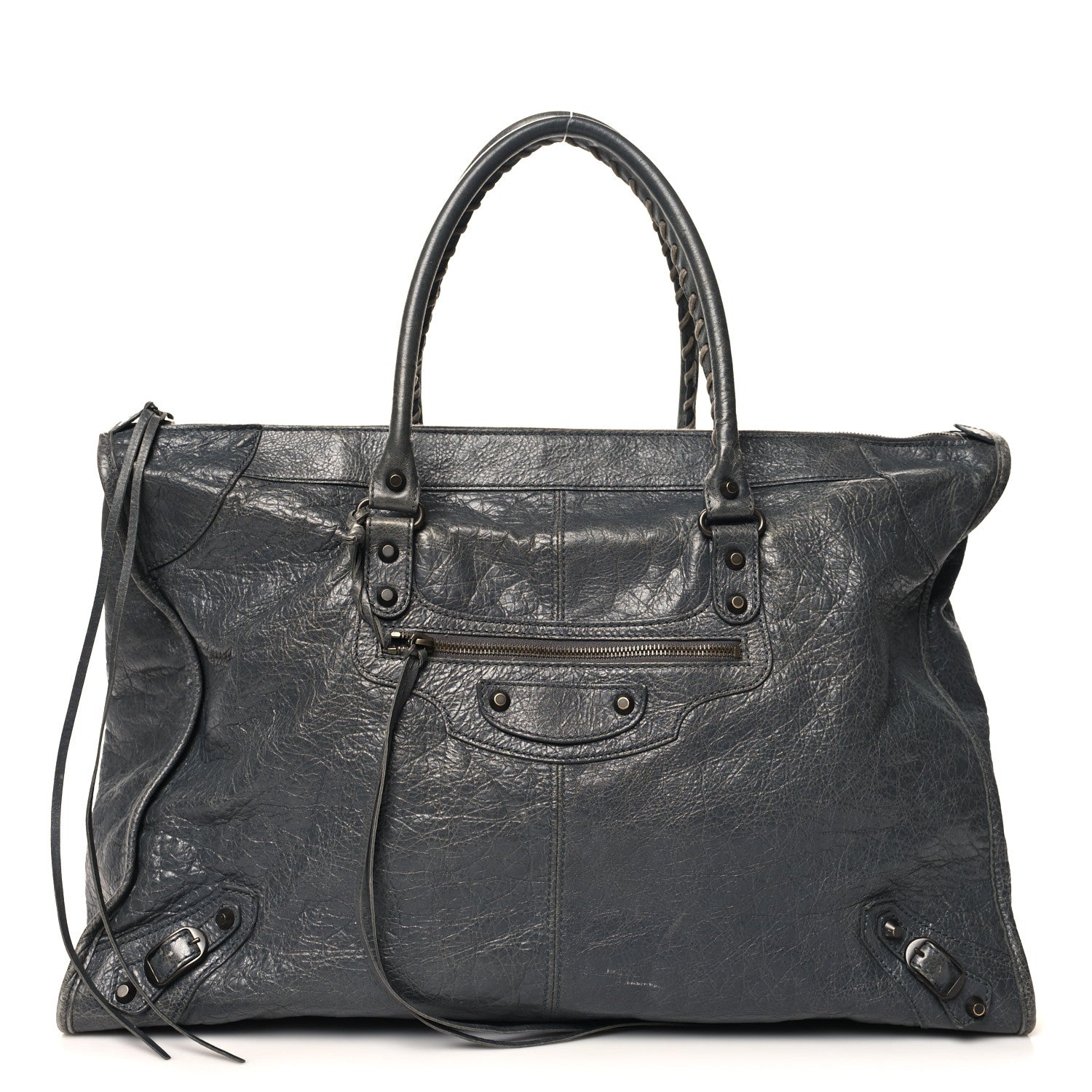 Balenciaga Agneau Classic Hardware Weekender Gris Tarmac 1 of 15