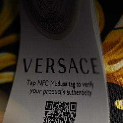 Versace Nylon Baroque Print Tote Black 8 of 12