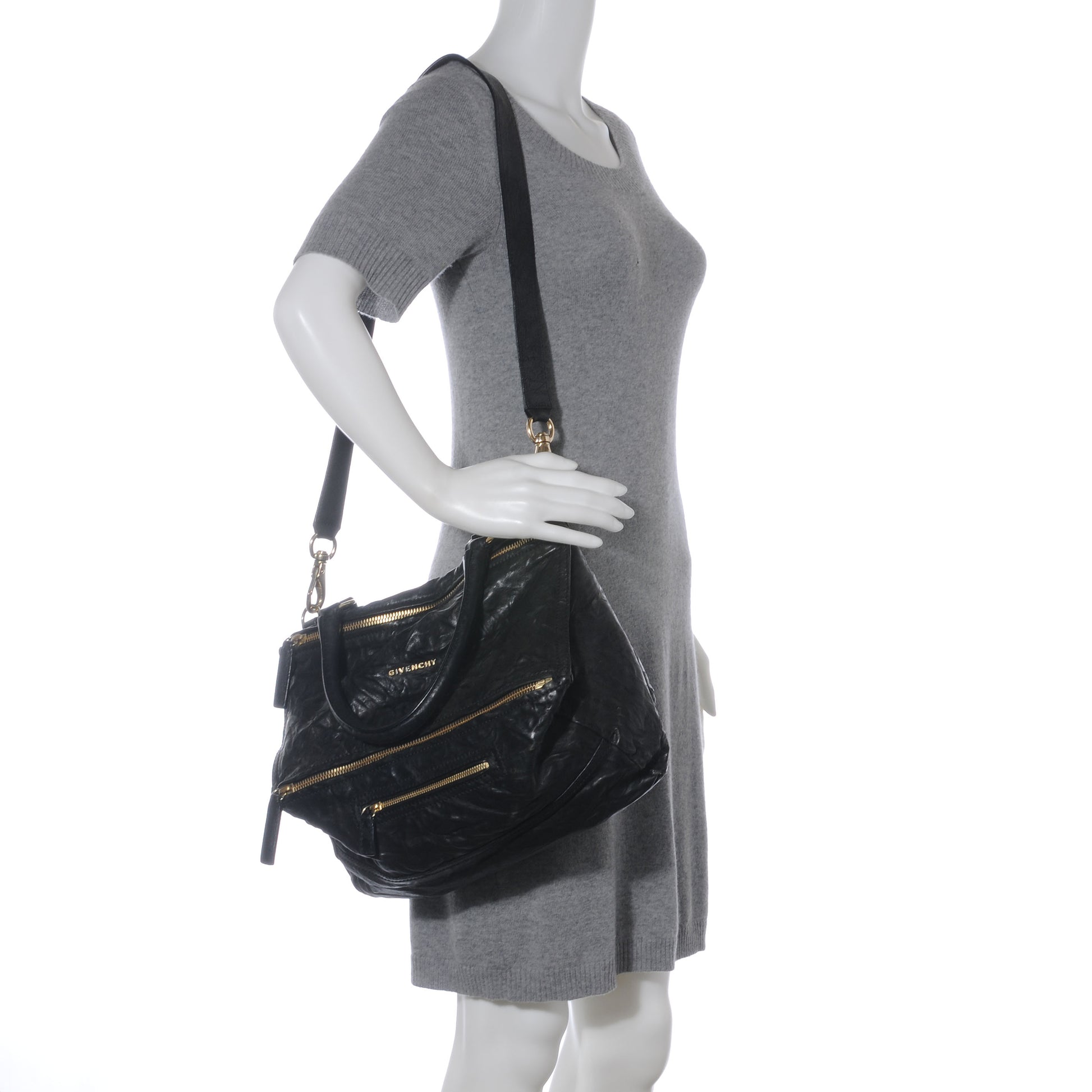 Givenchy Tumbled Sheepskin Medium Pandora Bag Black 2 of 7