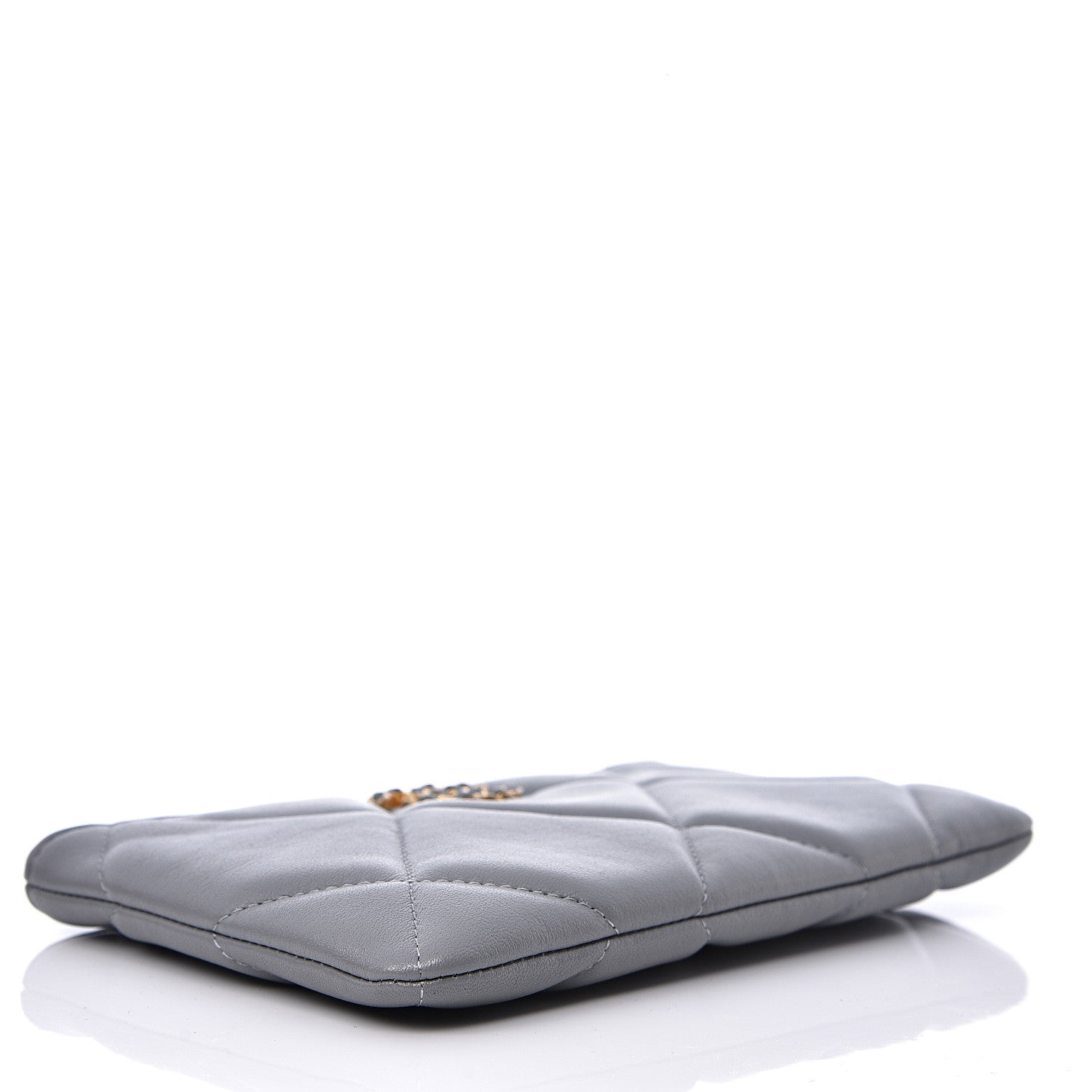 Chanel Goatskin Quilted 19 Cosmetic Case Grey 3 of 8