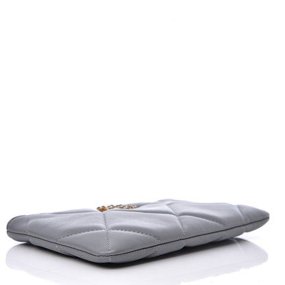 Chanel Goatskin Quilted 19 Cosmetic Case Grey 3 of 8