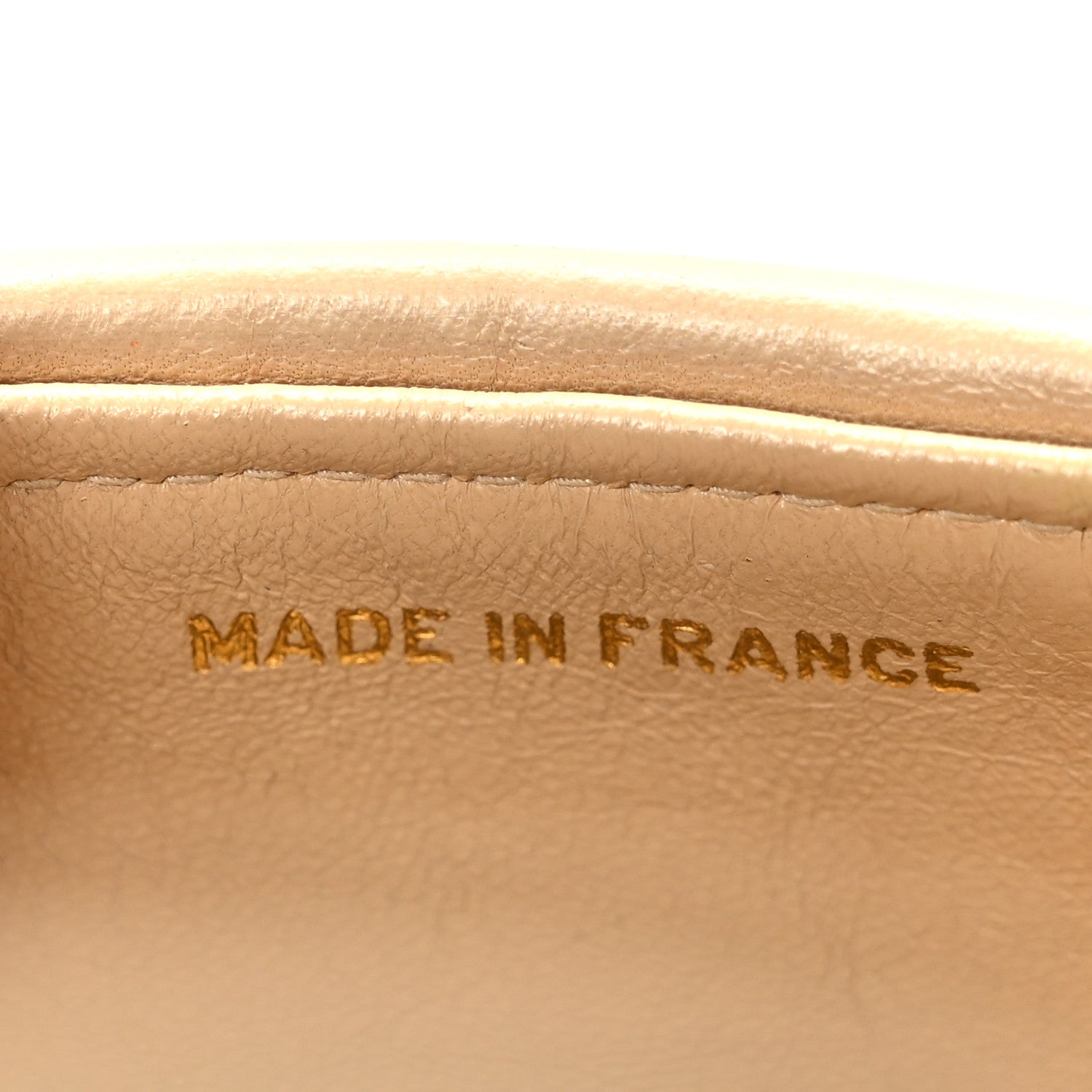 Chanel Lambskin Horizontal Quilted Mini Flap Beige 8 of 10