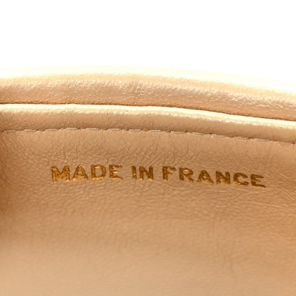 Chanel Lambskin Horizontal Quilted Mini Flap Beige 8 of 10
