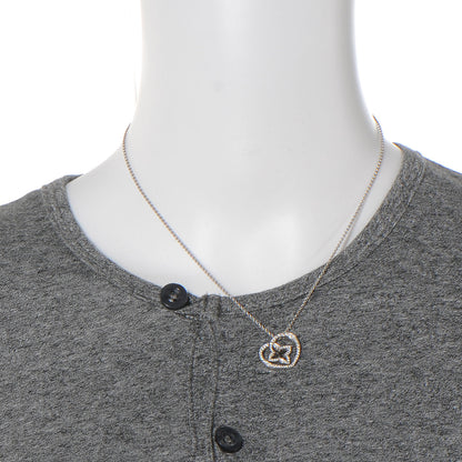 Louis Vuitton Diamond 18K White Gold Small Coeur Heart Pendant Necklace 2 of 6