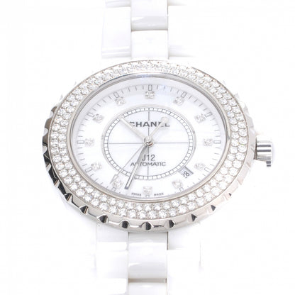 Chanel Stainless Steel Ceramic Diamond Pave Bezel 42mm J12 Automatic Watch White 3 of 6