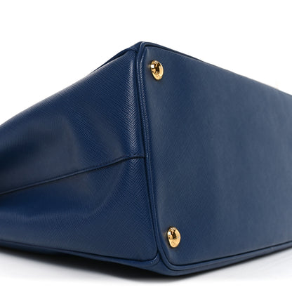 Prada Saffiano Lux Large Galleria Double Zip Tote Bluette 8 of 9
