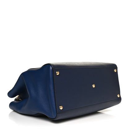 Fendi Vitello Elite Regular 2Jours Tote Blue 4 of 13