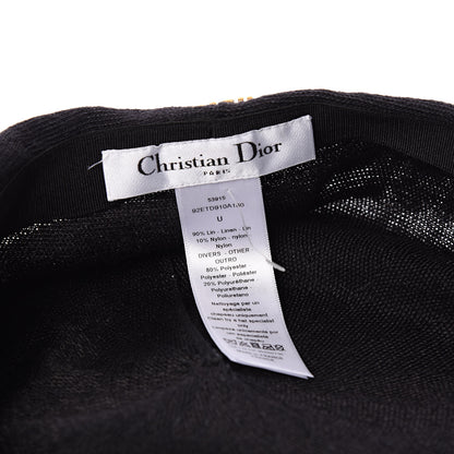 Christian Dior Technical Fabric Etoile Beret Black 5 of 6