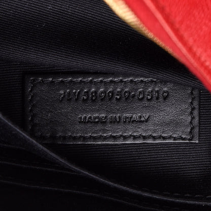 Saint Laurent Grain De Poudre Monogram Belt Bag Rouge Eros 7 of 13