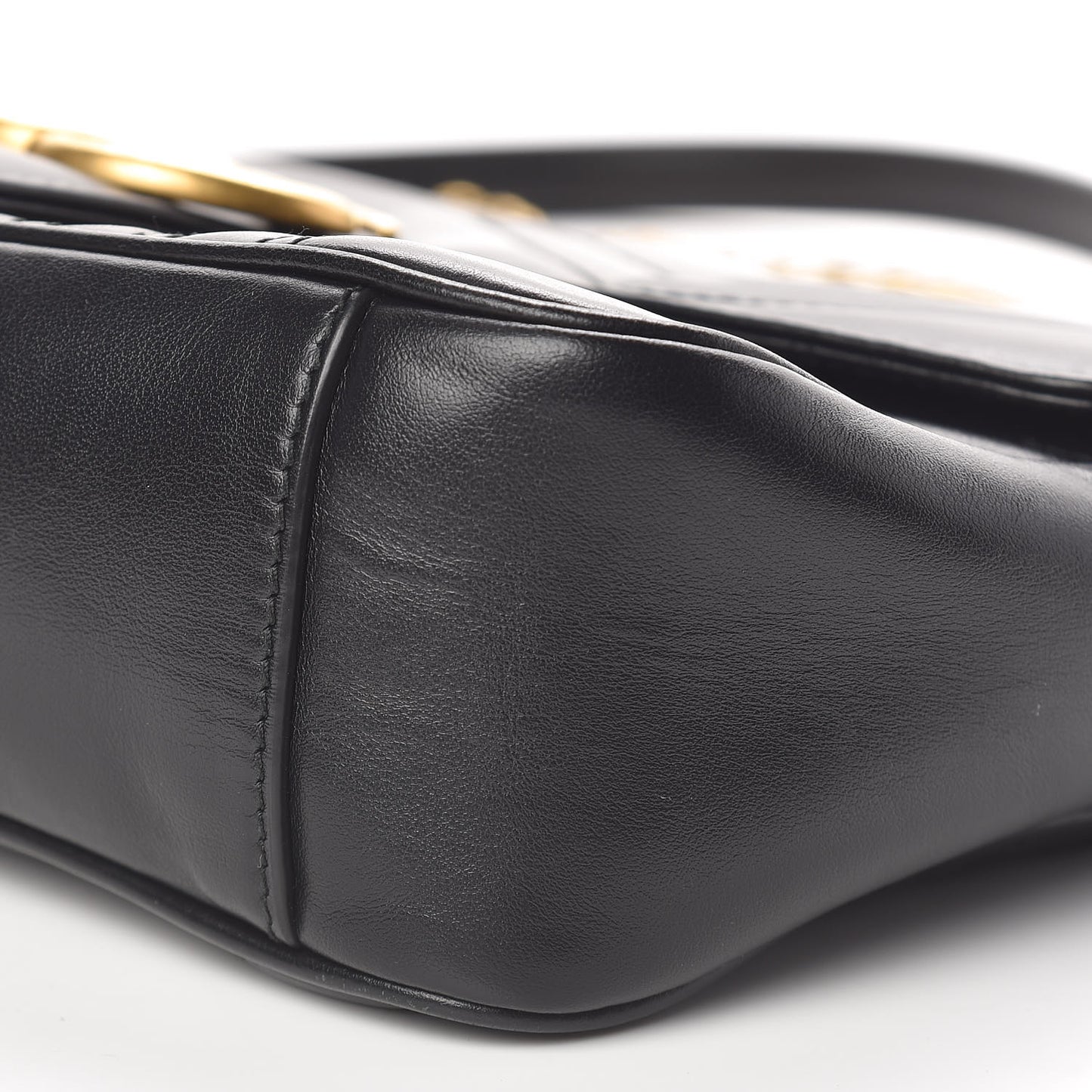 Calfskin Matelasse Small GG Marmont Shoulder Bag Black