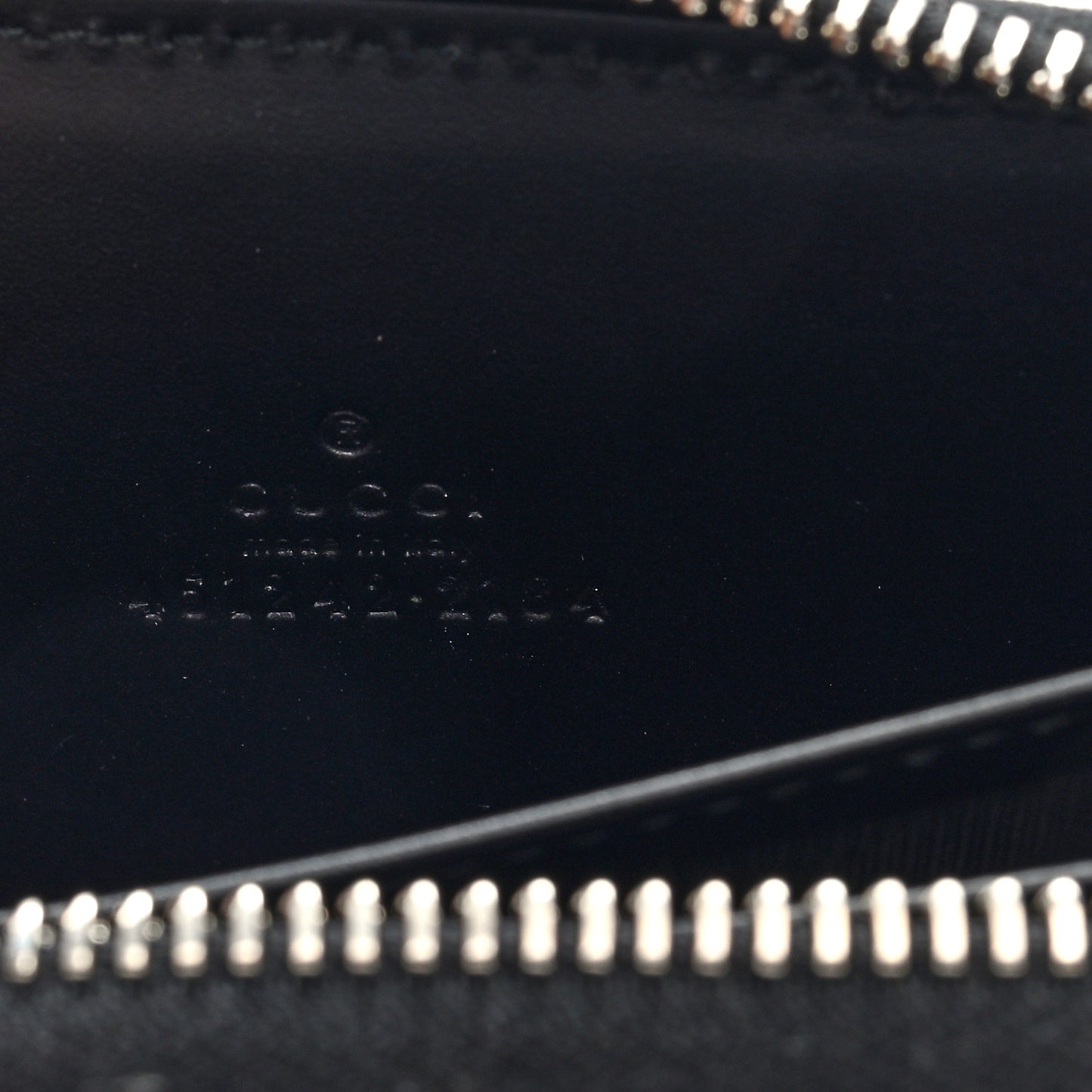 GG Supreme Monogram Zip Around Card Case Black