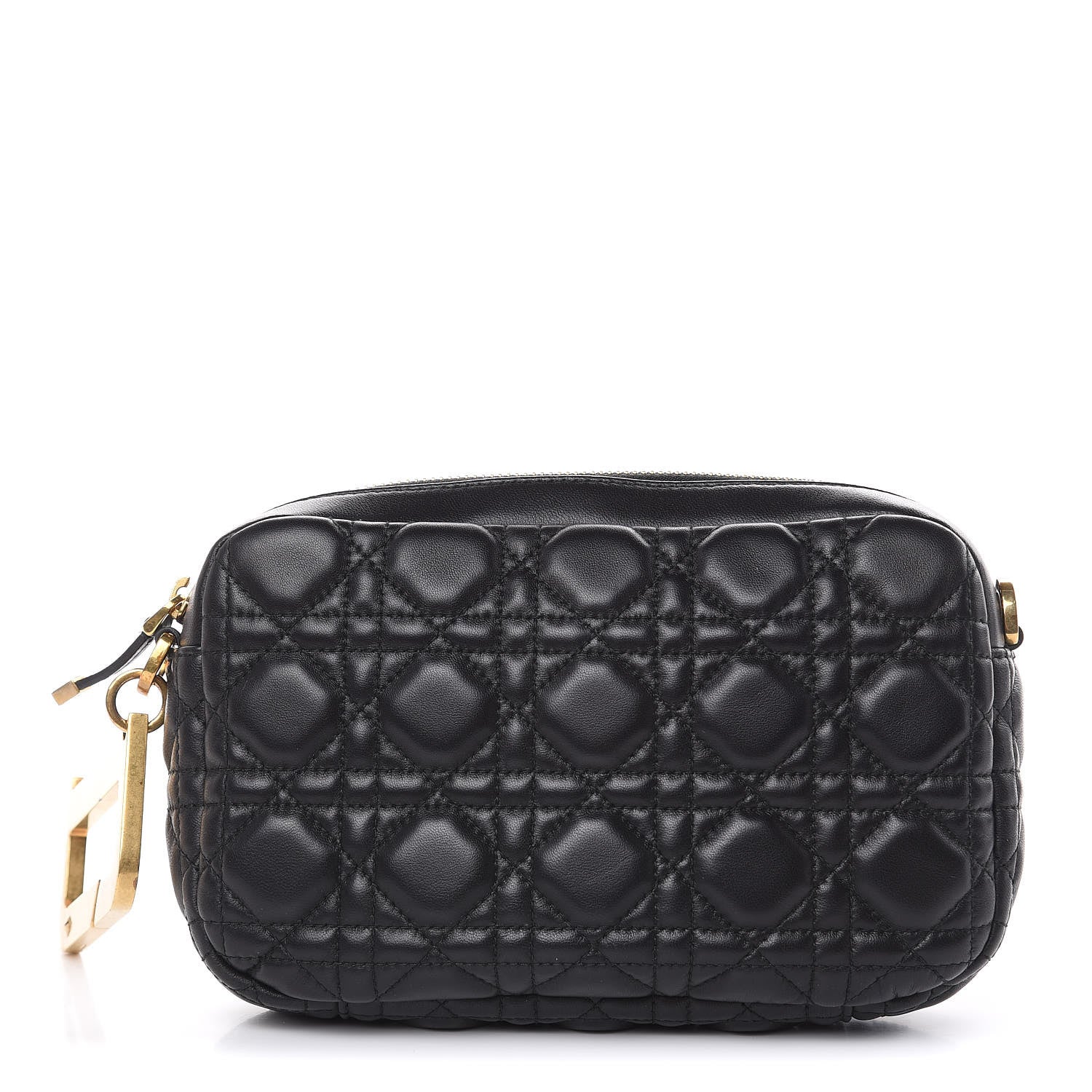 Christian Dior Lambskin Cannage DiorQuake Pouch Black 1 of 9