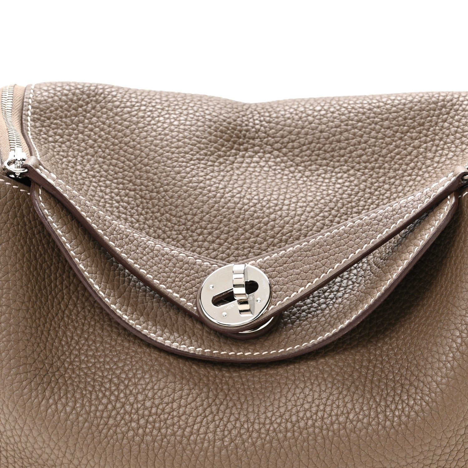 Hermes Taurillon Clemence Lindy 26 Etoupe 7 of 10