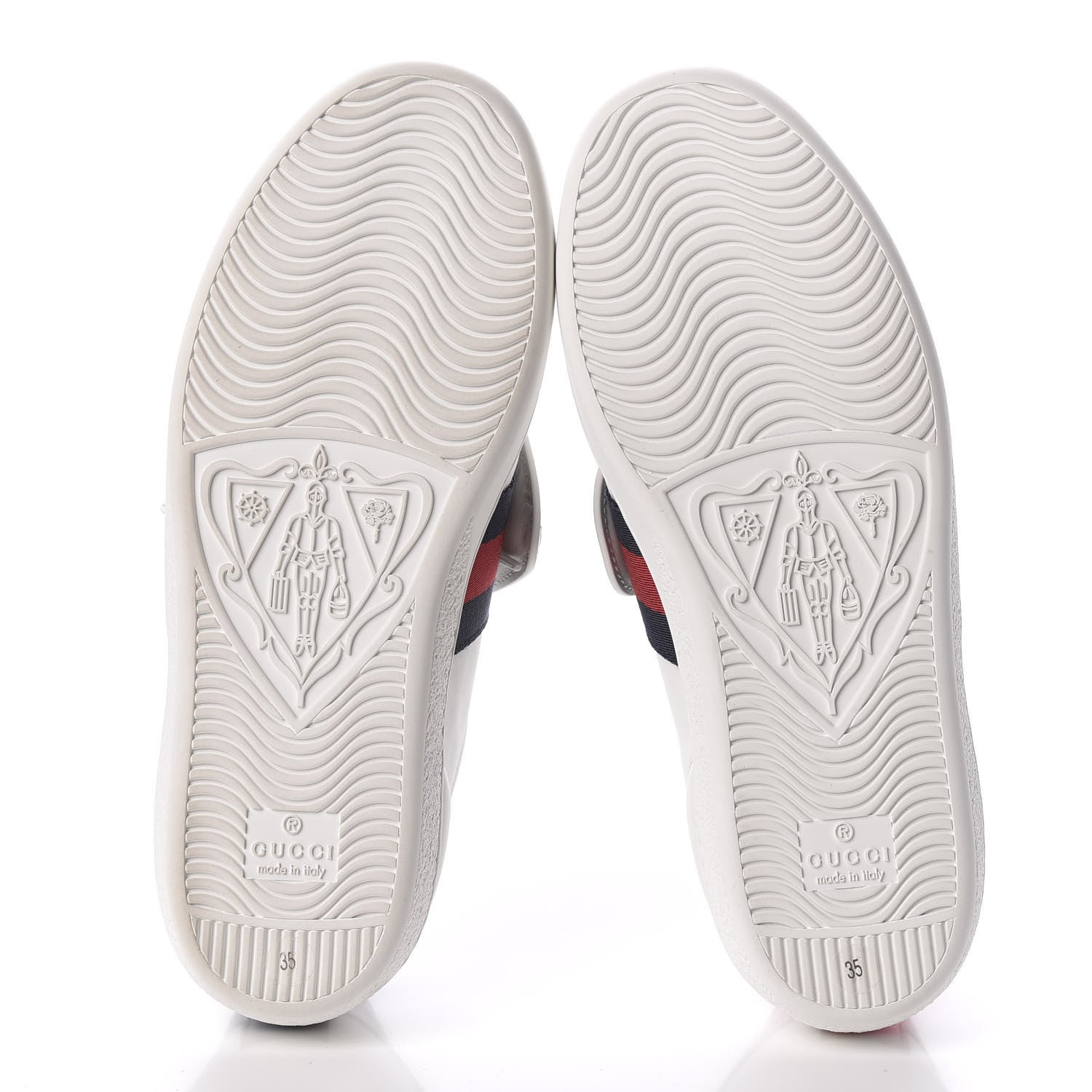 Gucci Calfskin Ayers Web Blind for Love Embroidered Womens Ace Sneakers 35 White 5 of 9