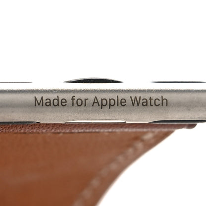 Hermes Barenia 38mm Apple Watch Double Tour Band Fauve 5 of 9