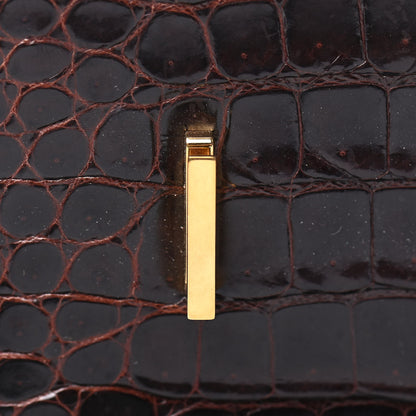 Hermes Shiny Porosus Crocodile Birkin 35 Cocoan 25 of 31