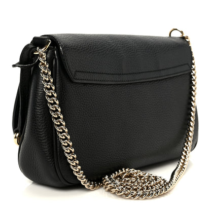 Gucci Pebbled Calfskin Medium Soho Flap Crossbody Black 3 of 11