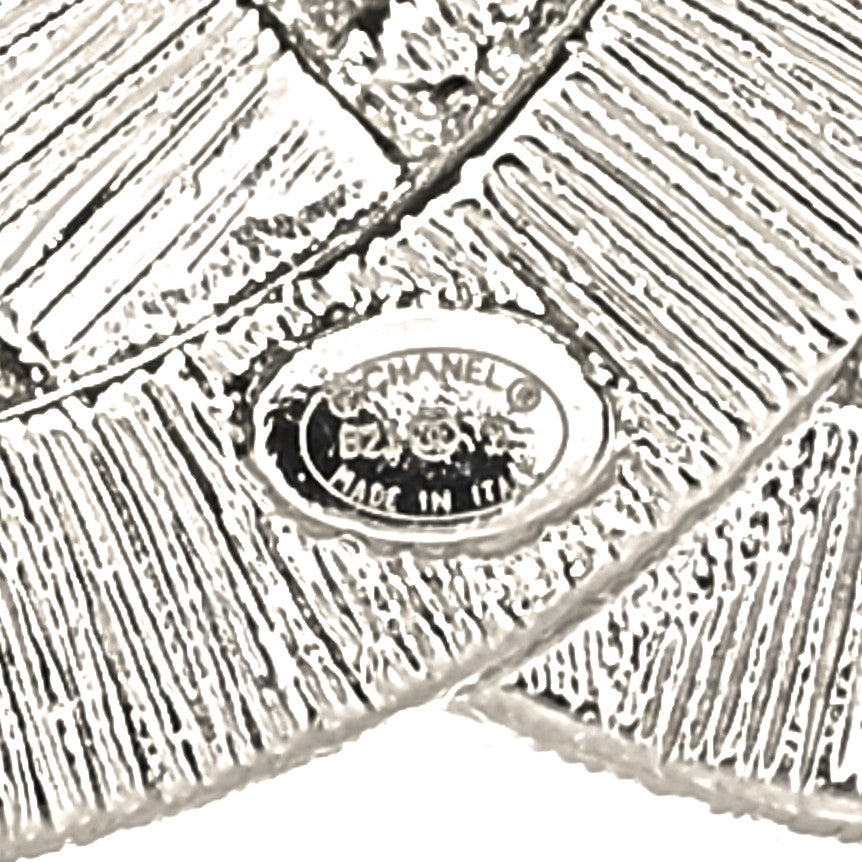 Baguette Crystal CC Brooch Silver