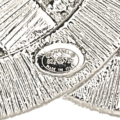 Chanel Baguette Crystal CC Brooch Silver 3 of 4