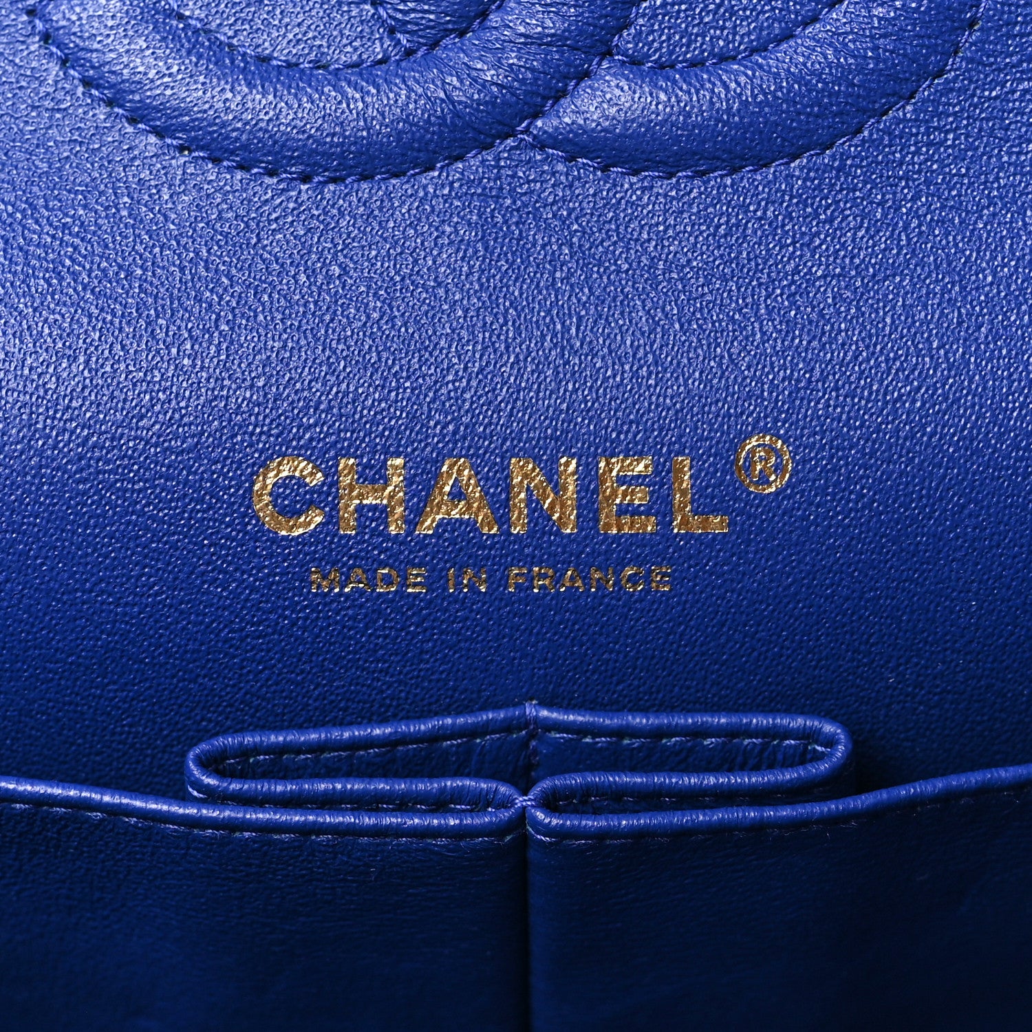 Chanel Lambskin Quilted Medium Double Flap Blue 6 of 9