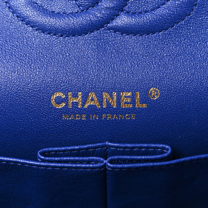 Chanel Lambskin Quilted Medium Double Flap Blue 6 of 9