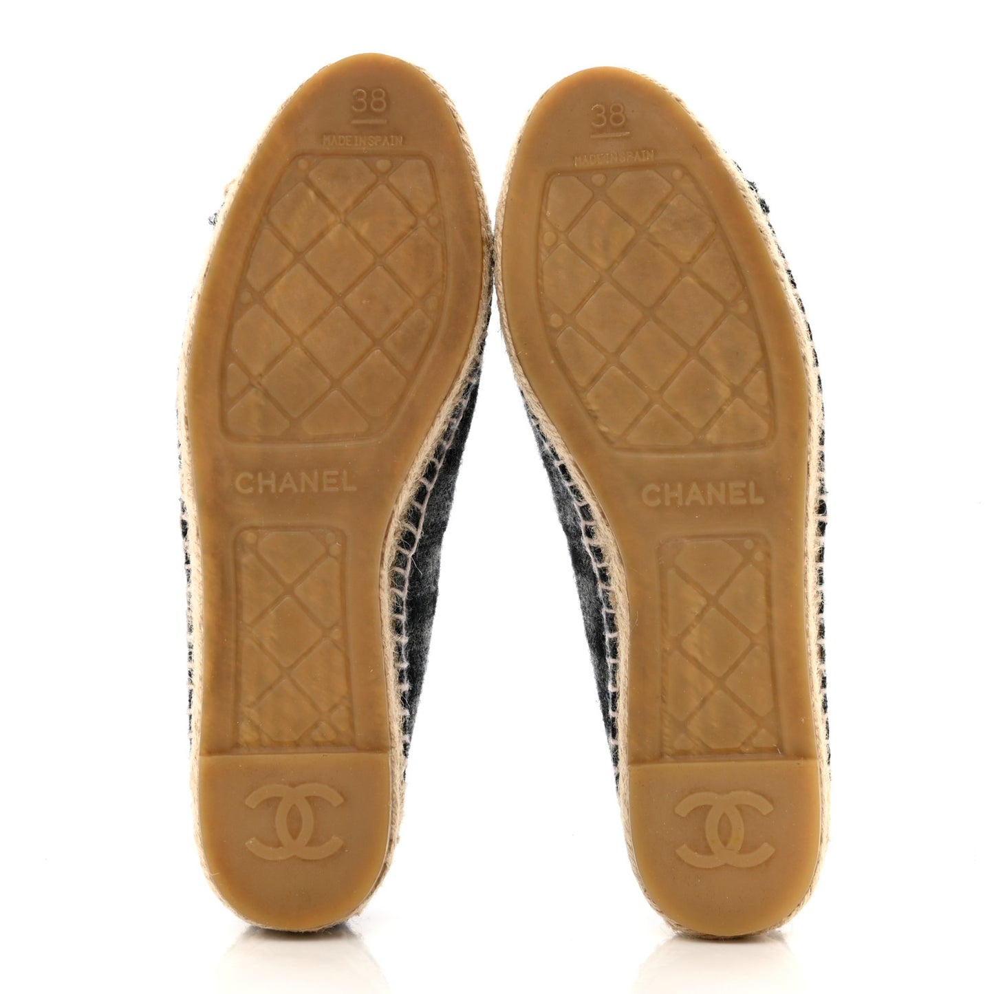 Flannel CC Espadrilles 38 Dark Grey Black