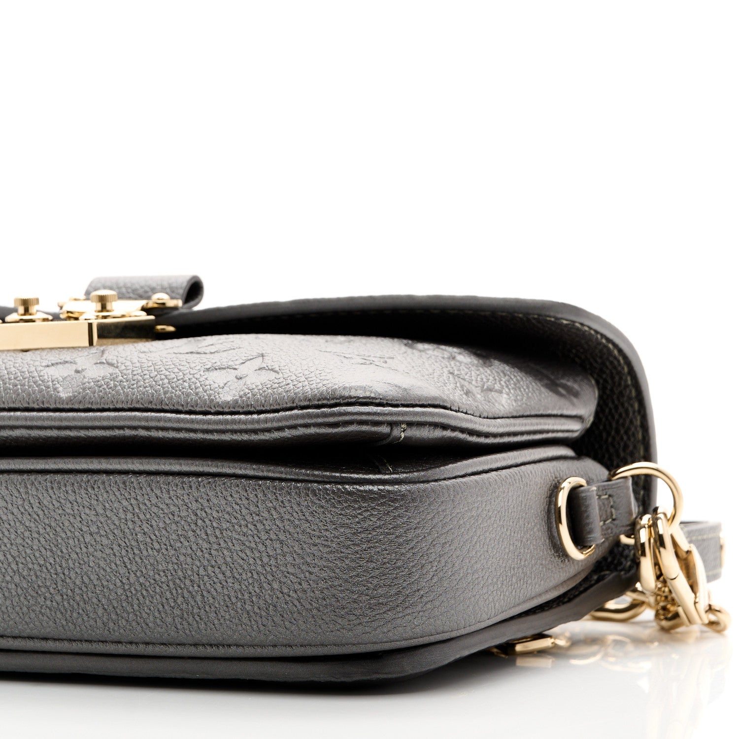 Louis Vuitton Shimmery Empreinte LV Ski Pochette Metis East West Gun Metal 9 of 9