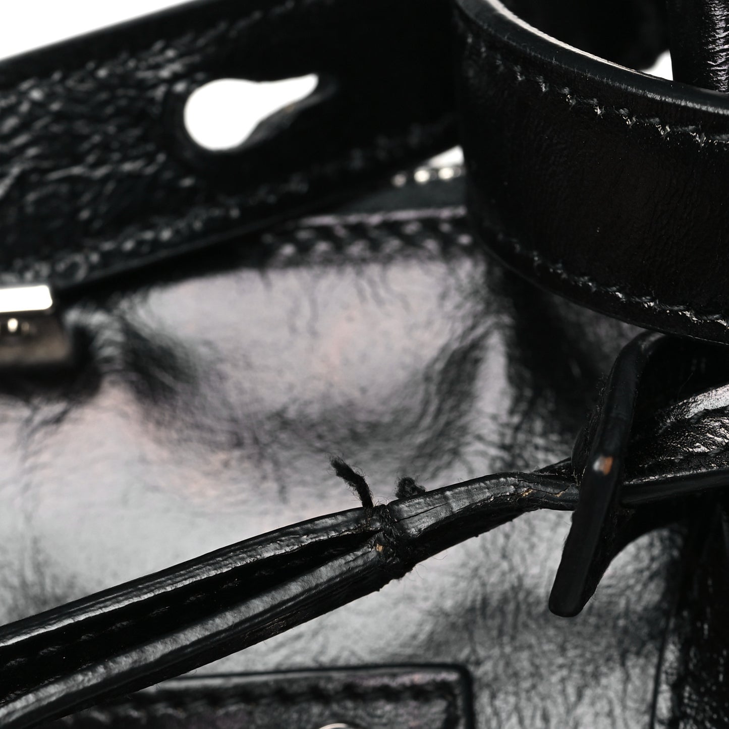 Glace Calfskin Baby Souple Sac De Jour Black
