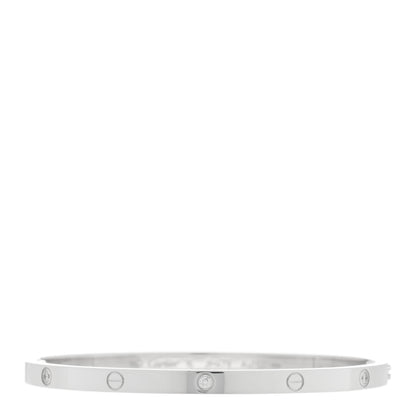 Cartier 18K White Gold 6 Diamond Small LOVE Bracelet 16 1 of 5