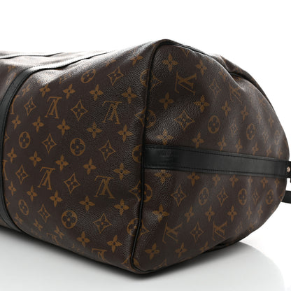 Louis Vuitton Monogram Macassar Keepall Bandouliere 55 9 of 13