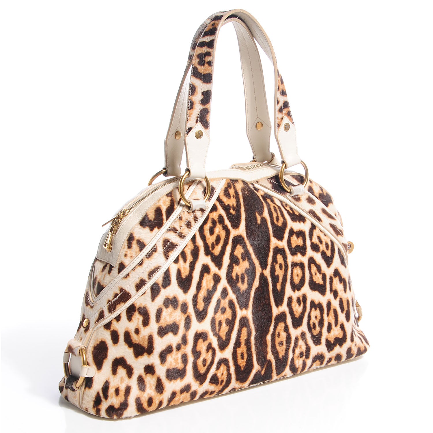 Saint Laurent Calf Hair Leopard Print Large Fauve 5 of 12