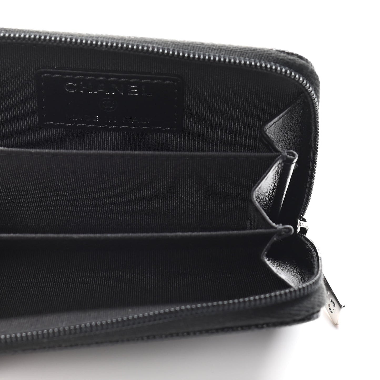 Caviar Timeless CC Zip Around Coin Purse Black