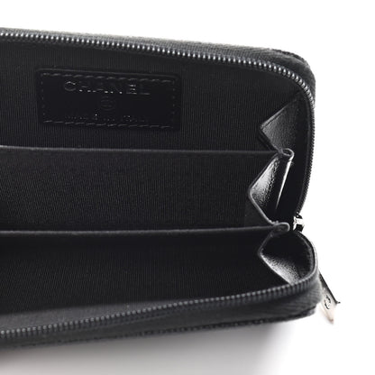 Chanel Caviar Timeless CC Zip Around Coin Purse Black 5 of 12