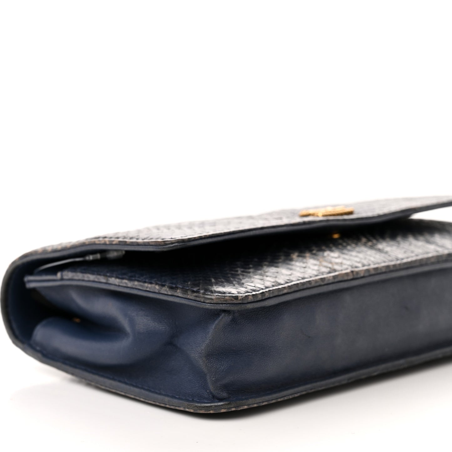 Snakeskin Wallet On Chain WOC Blue