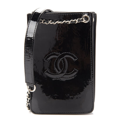 Chanel Patent CC Phone Holder Crossbody Black 1 of 10
