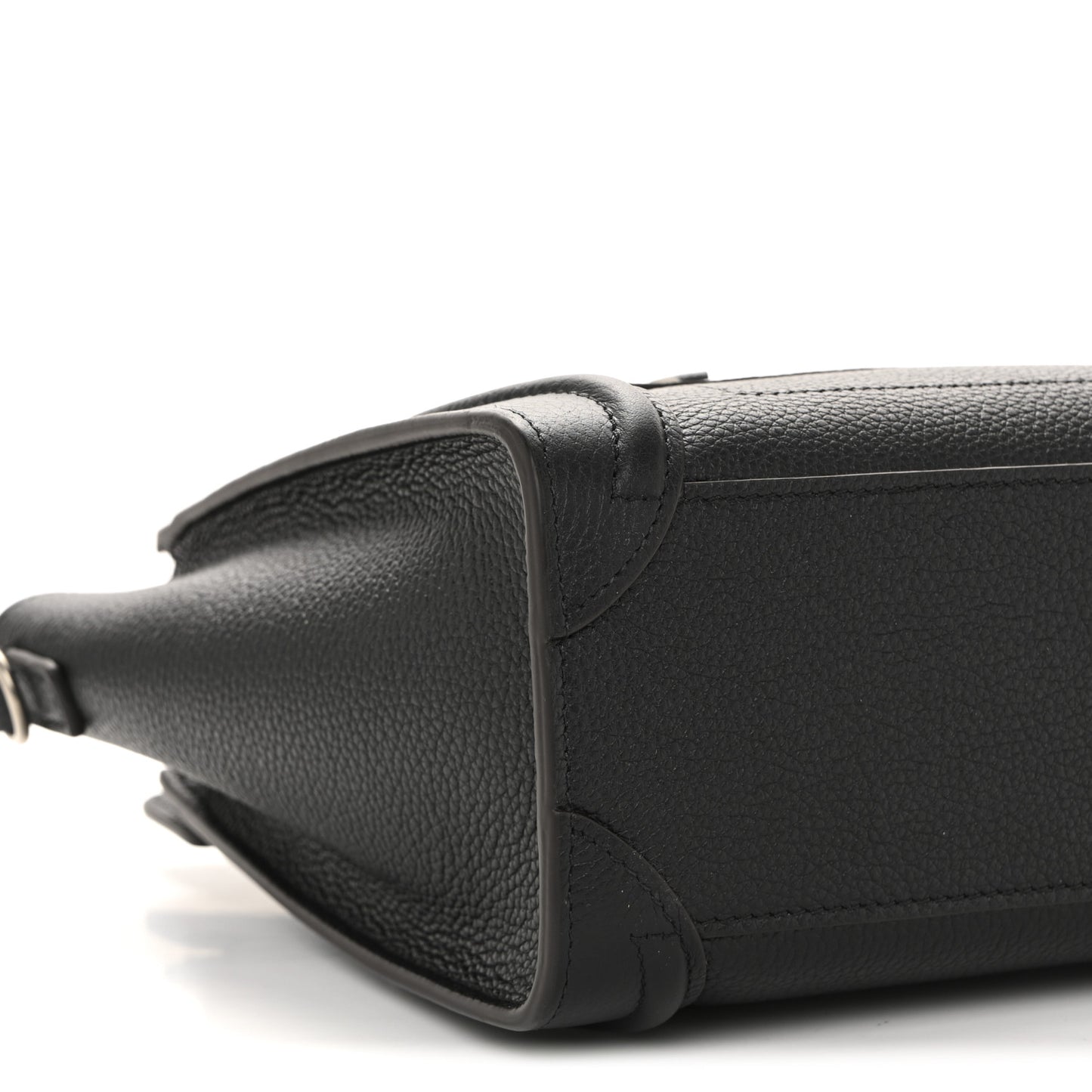 Drummed Calfskin Nano Luggage Black