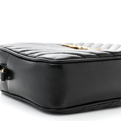 Saint Laurent Calfskin Matelasse Monogram Lou Camera Bag Black 9 of 11