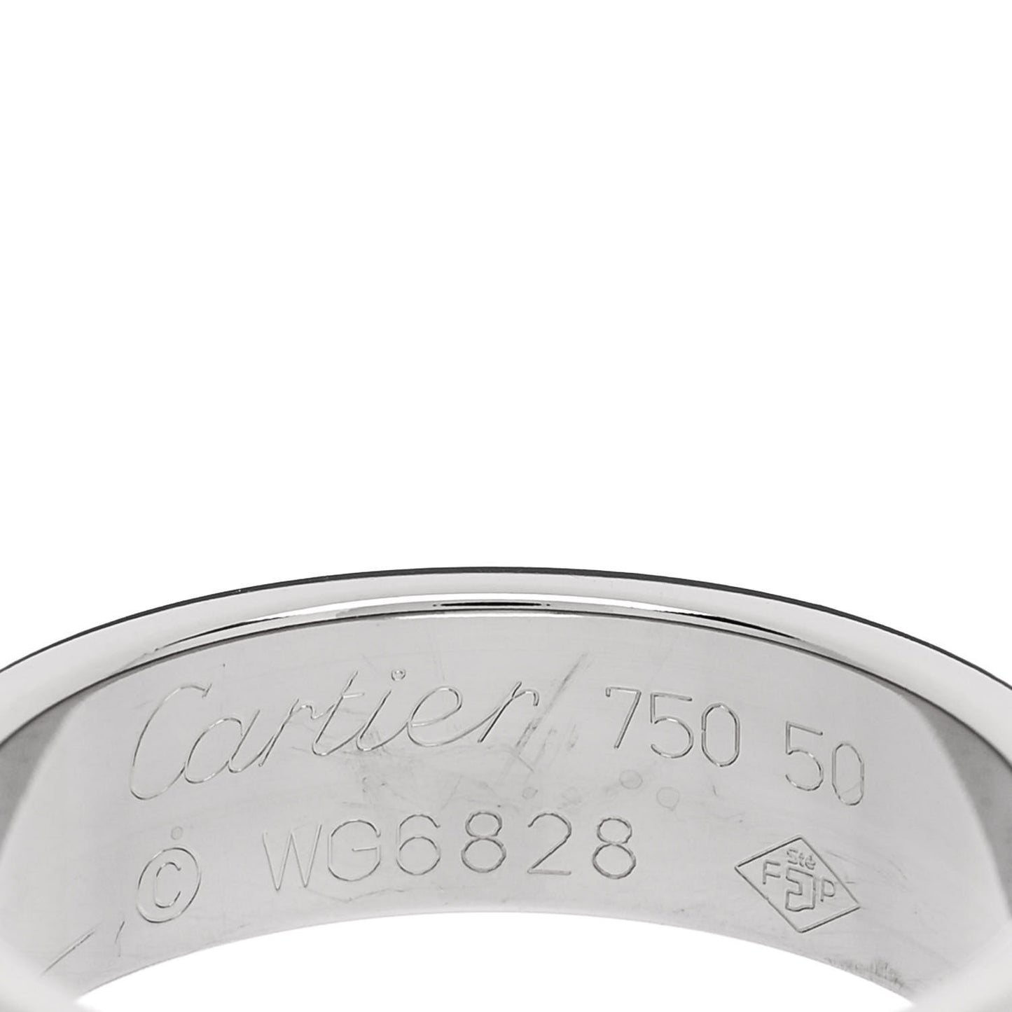 18K White Gold 5.5mm LOVE Ring 50 5.25
