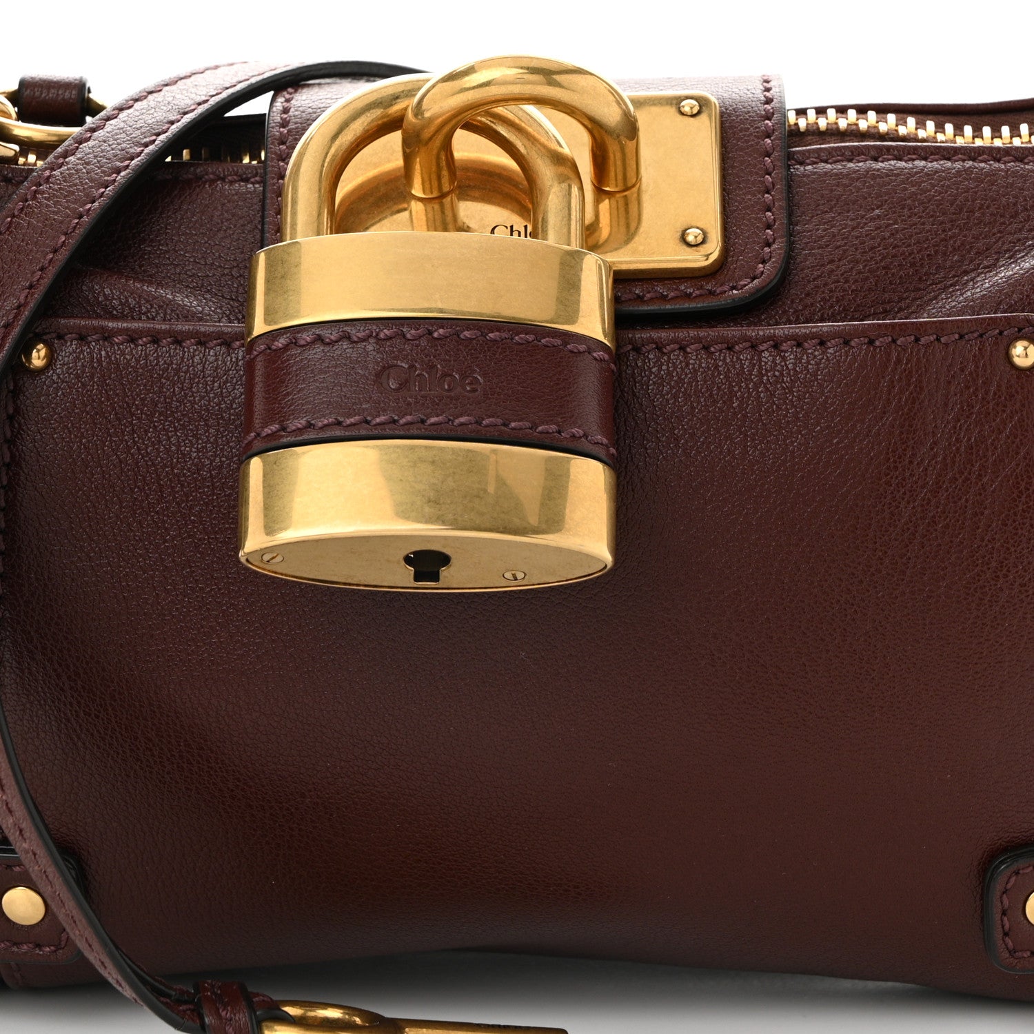 Chloe Grained Buffalo Small Paddington Chain Bag Crafty Brown 8 of 10