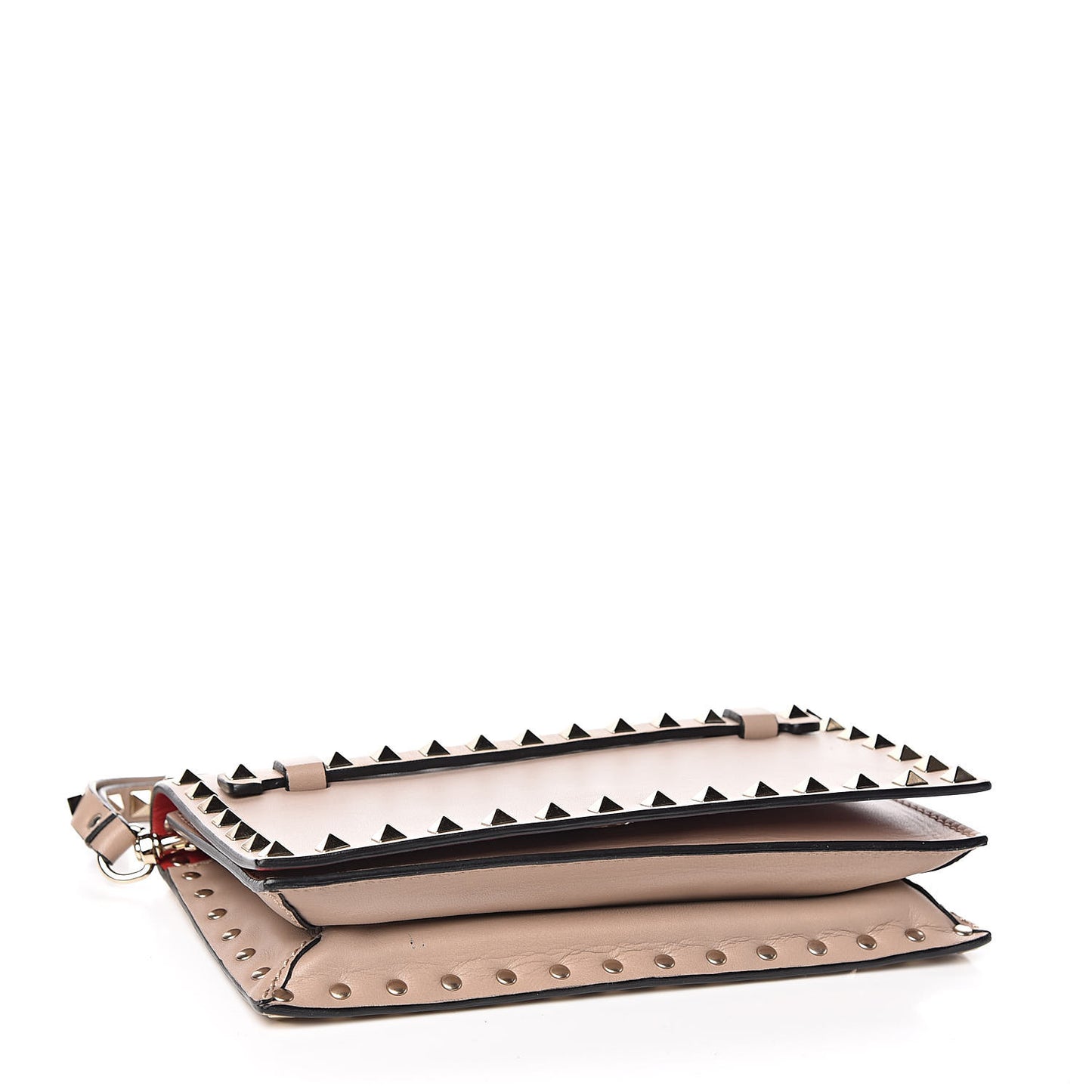 Nappa Small Rockstud Wristlet Clutch Poudre