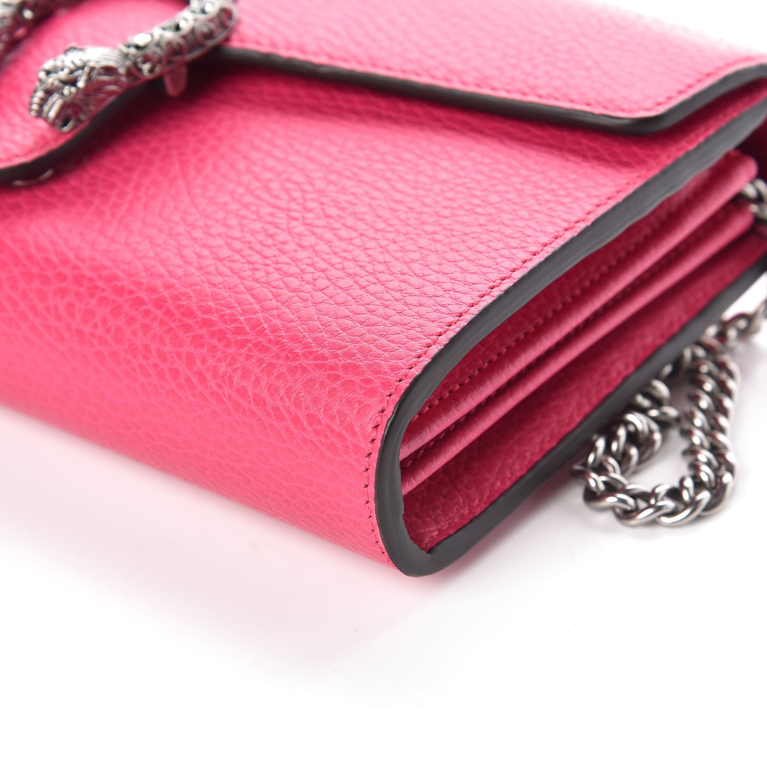 Gucci Dollar Calfskin Crystal Mini Dionysus Chain Wallet Box Pink 6 of 8