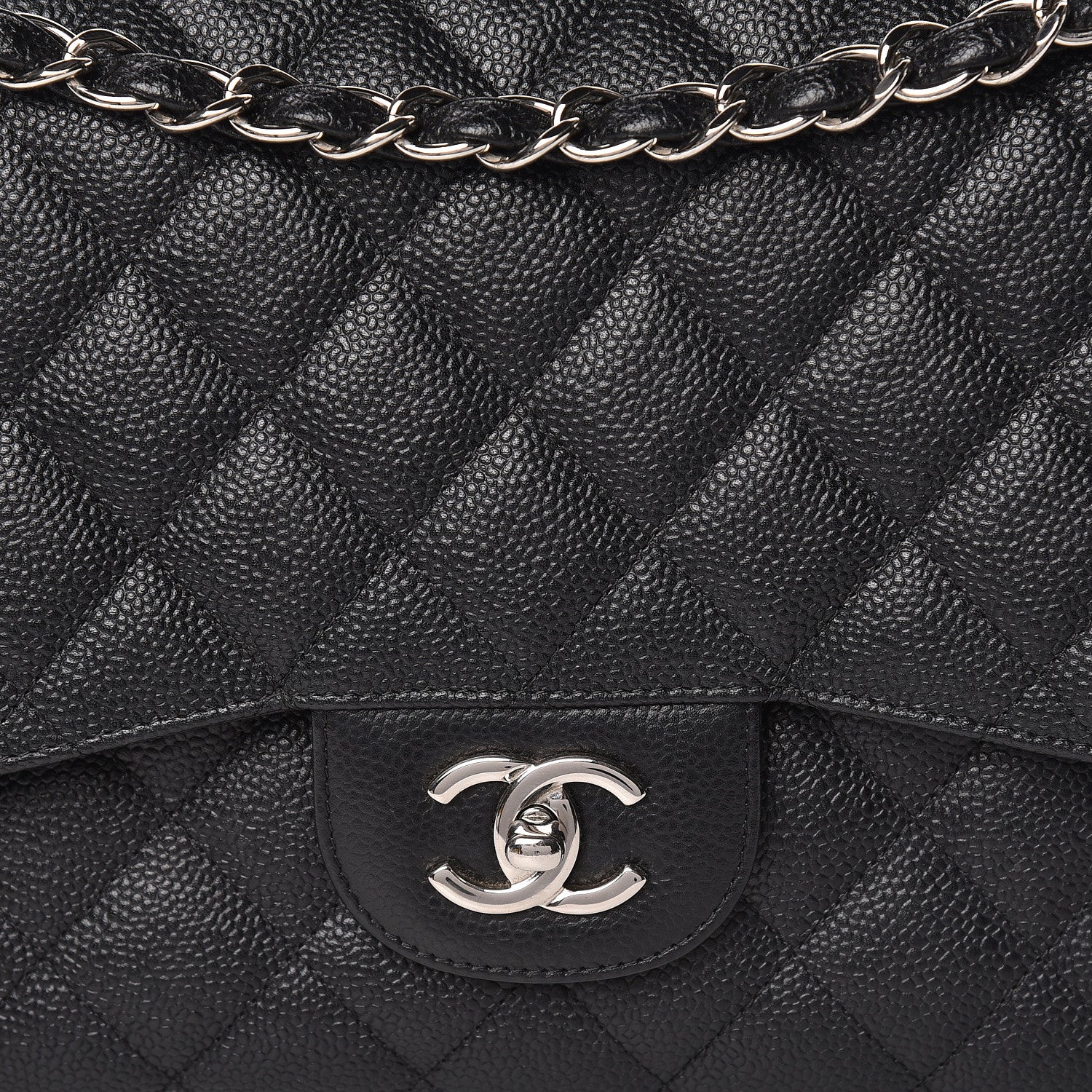 Chanel Caviar Quilted Jumbo Double Flap Black 13 of 13