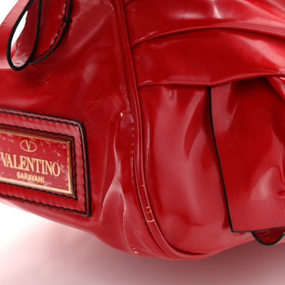 Valentino Garavani Patent Lacca Bow Bowling Bag Red 16 of 20