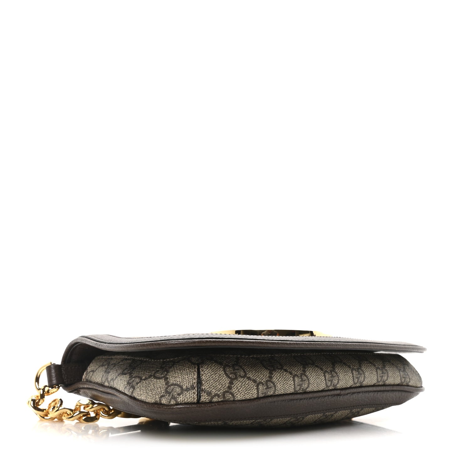 GG Supreme Monogram Textured Dollar Calfskin Blondie Chain Shoulder Flap Bag Beige Ebony New Acero