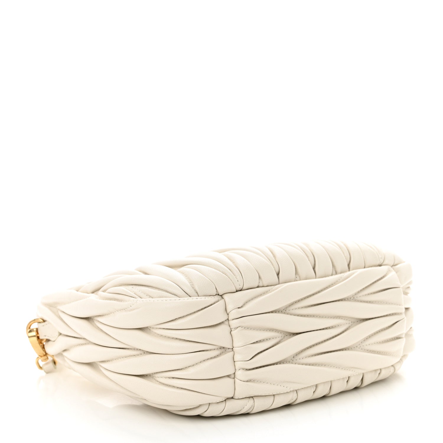 Miu Miu Nappa Matelasse Small Wander Hobo White 4 of 10
