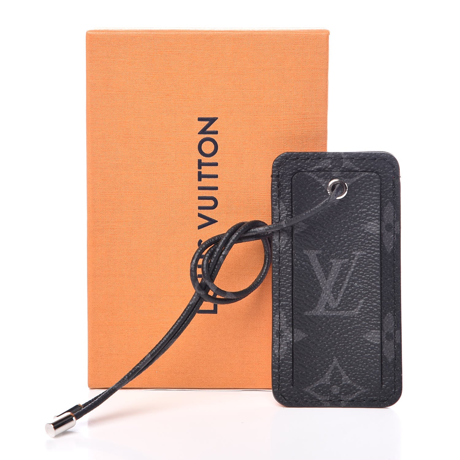 Louis Vuitton Calfskin Monogram Eclipse Tokyo Name Tag 4 of 4