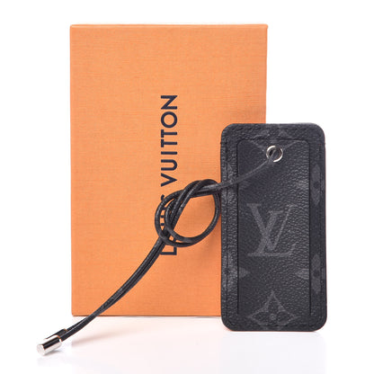Louis Vuitton Calfskin Monogram Eclipse Tokyo Name Tag 4 of 4